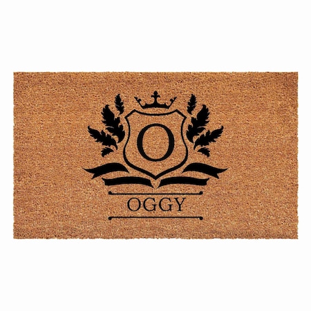 Calloway Mills Monogram Door Mat, Black, Natural, 36 in W x 72 in L 108243672O